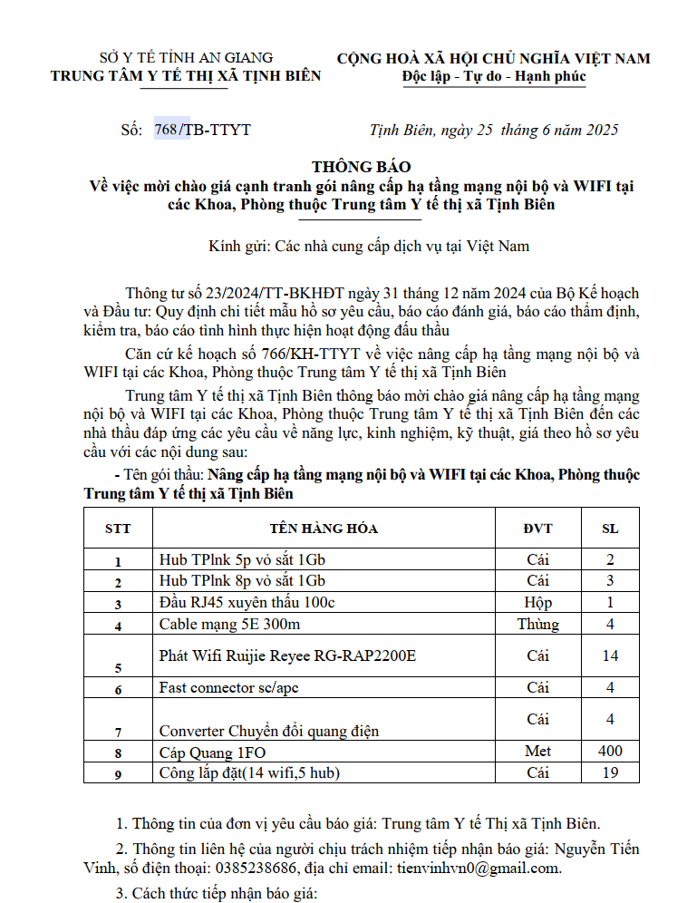 chào giá mạng 1