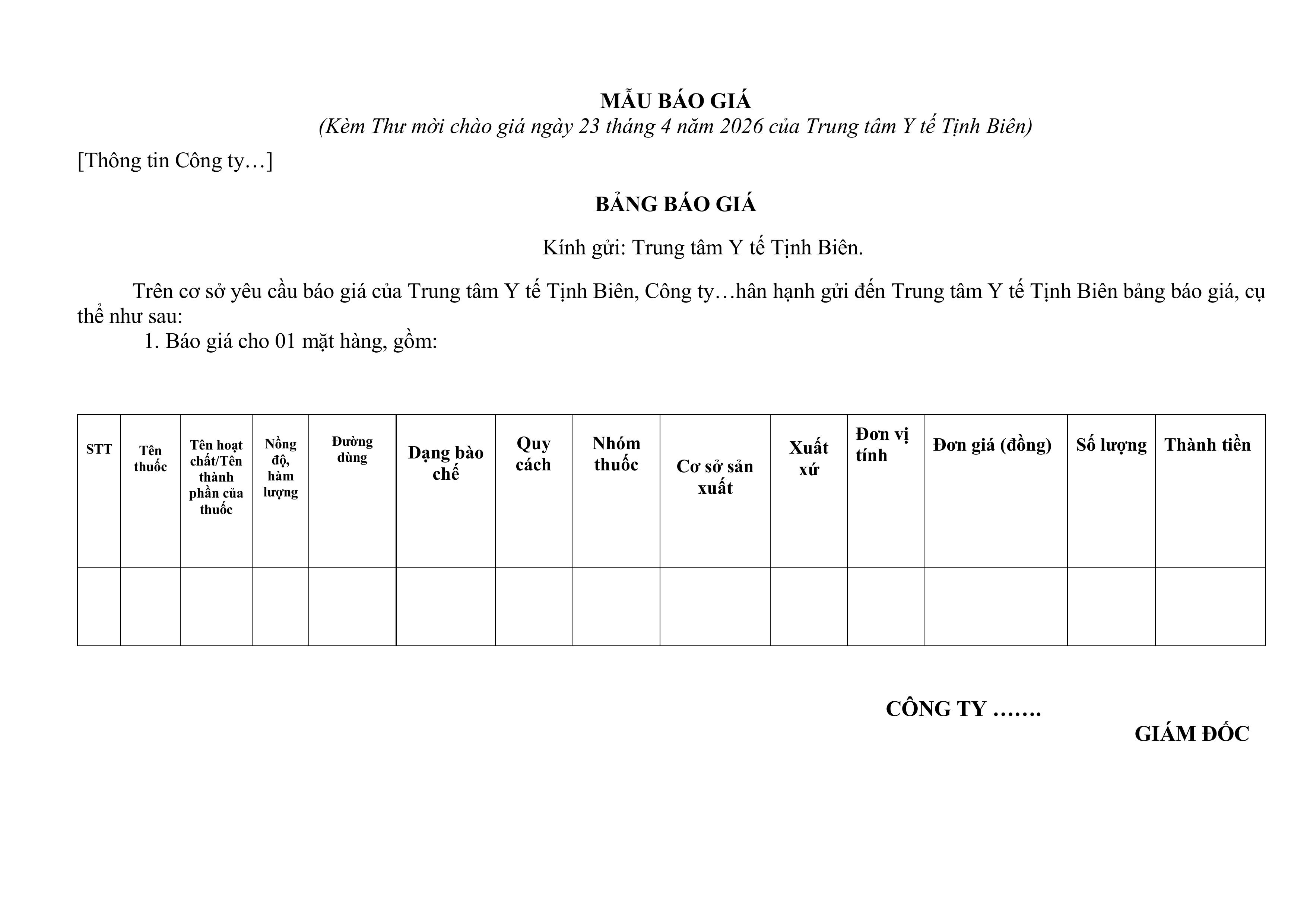 387 THƯ MỜI CHÀO GIÁ GÓI THẦU SỐ 3 MUA SẮM THUỐC KHÔNG TRÚNG THẦU ĐỊA PHƯƠNG GIAI ĐOẠN 2025 2027 TRUNG TÂM Y TẾ TỊNH BIÊN.signed images 1