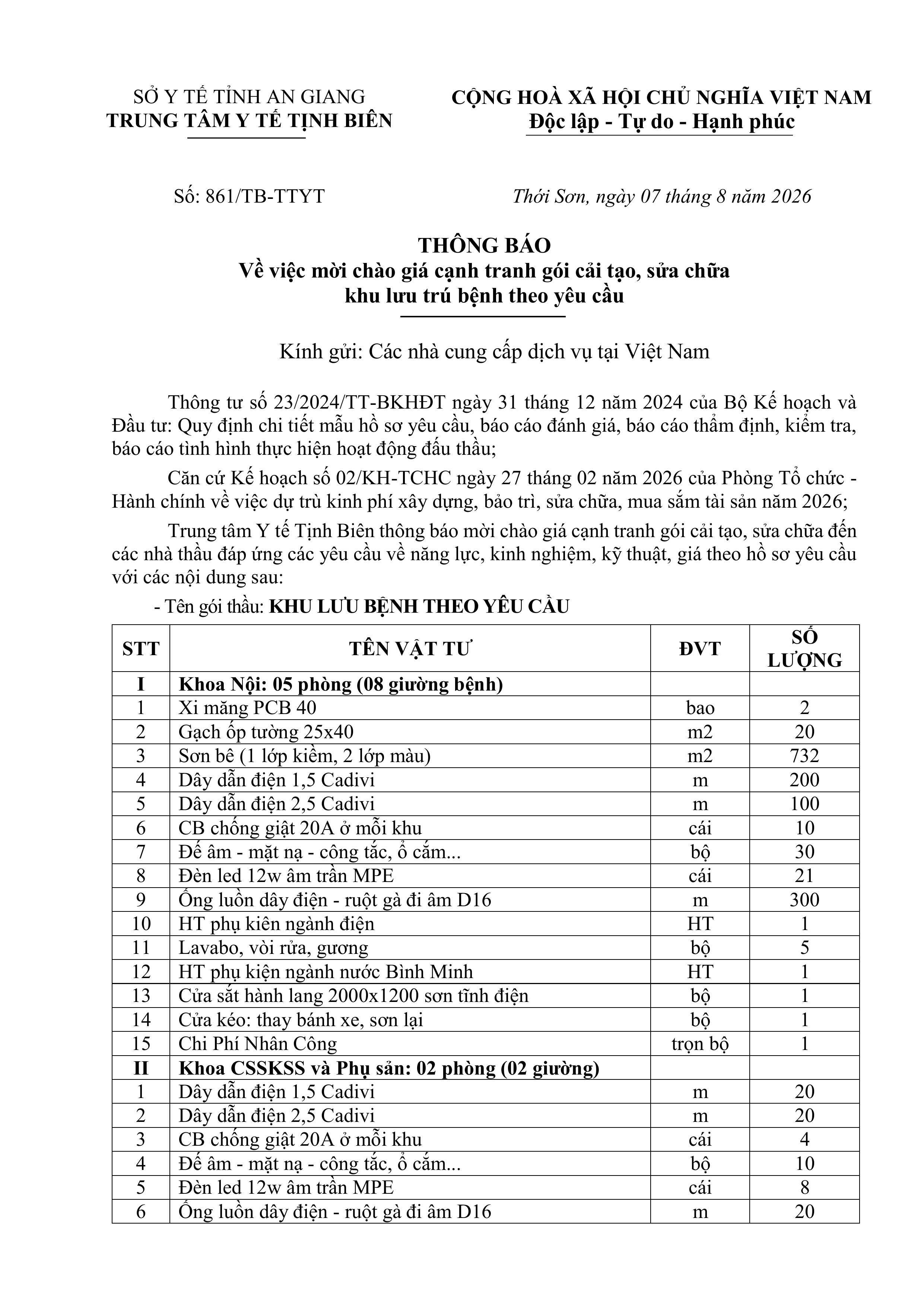 861 TTYT Tịnh Biên Thông báo mời chào giá phần thô xây dựng.signed.signed images 0