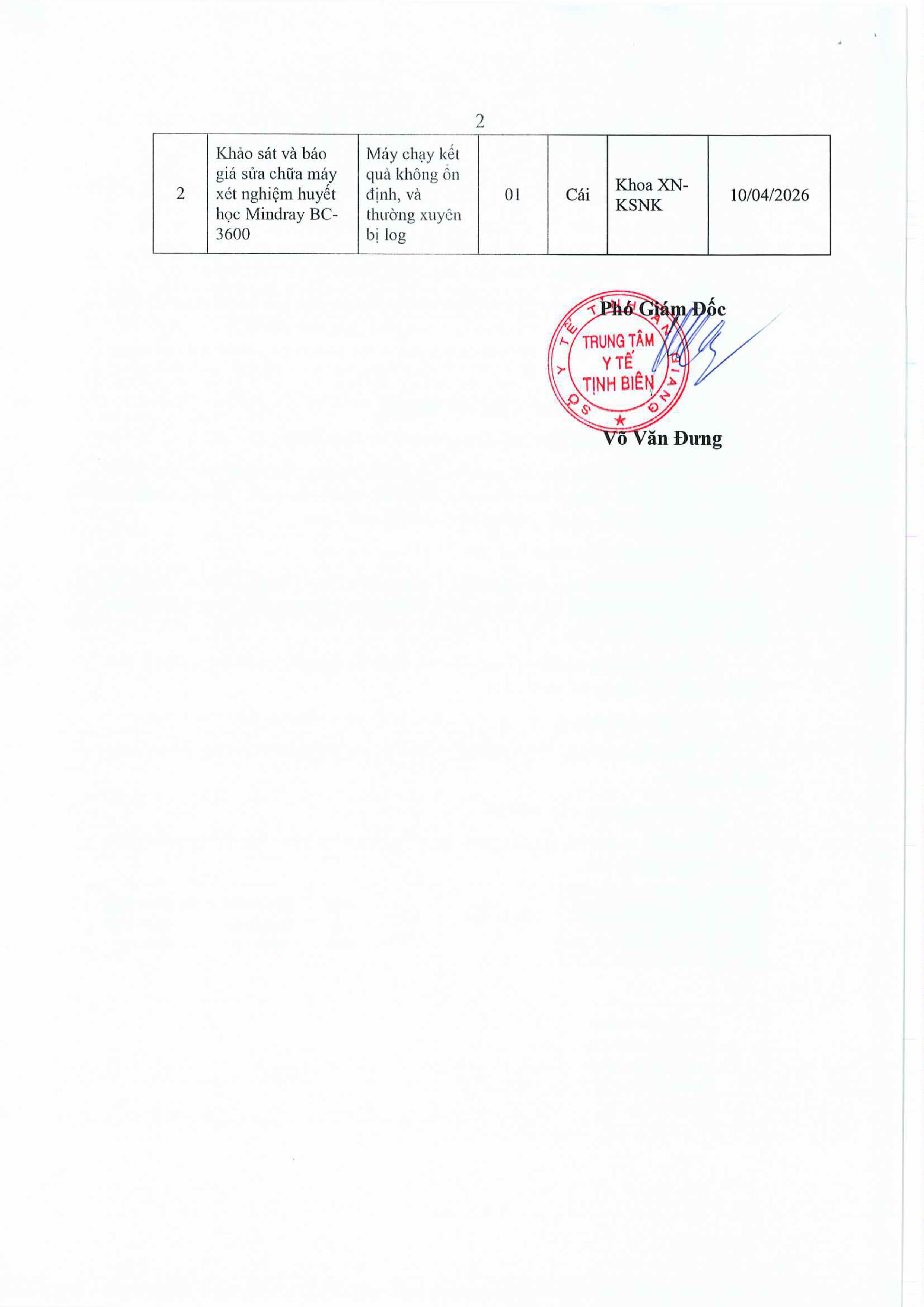 Yêu cầu sửa chữa máy XNHH images 1