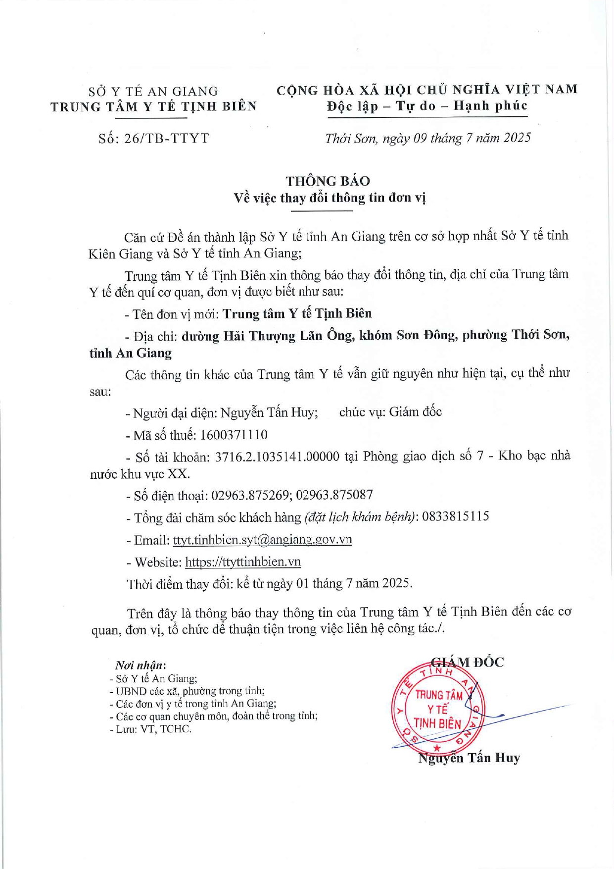 TB vv thay doi thong tin don vi page 0001