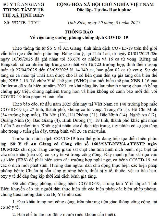 tăng cường phòng dịch
